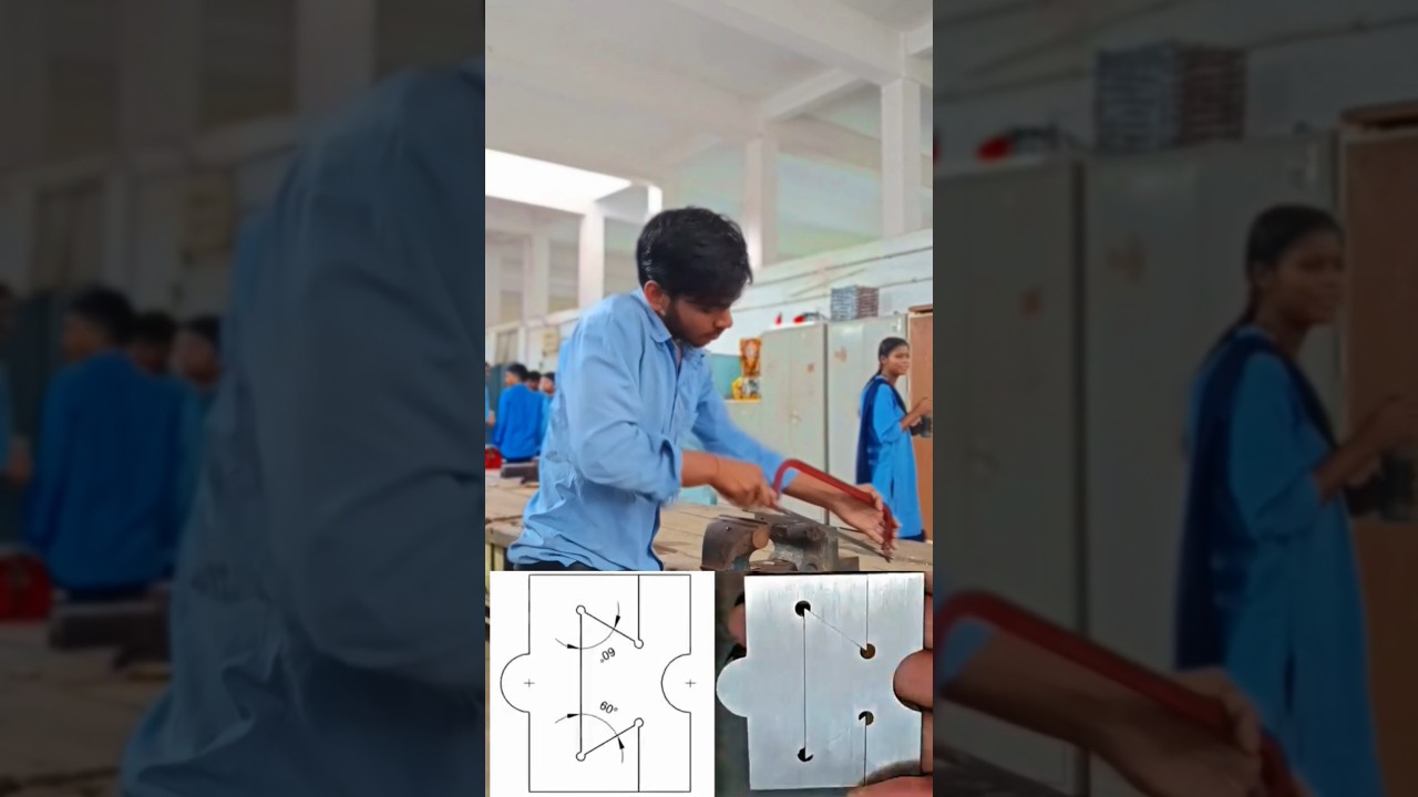 dovetail fitting job practical 🦾 hard work 🥵 fitter trade 💥 💪#iti #itifitter #fitterpractical