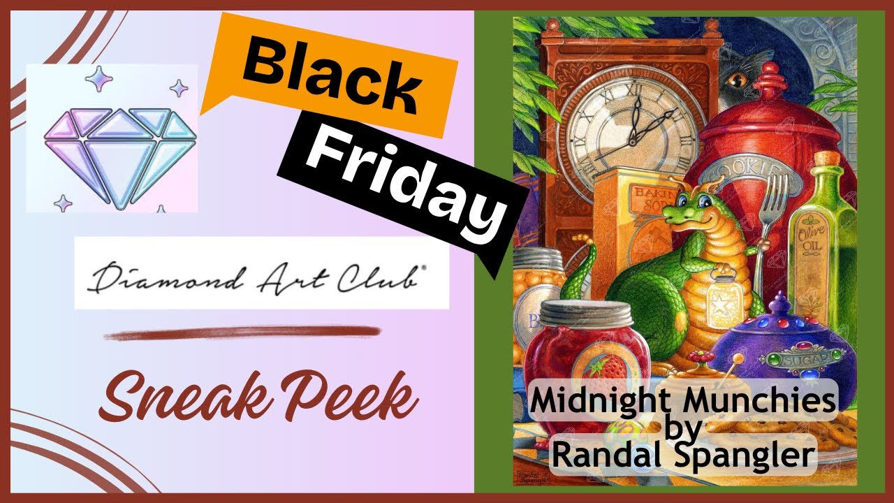 Black Friday Sneak Peek - “Midnight Munchies” by Randal Spangler and Diamond Art Club - So Vivid!