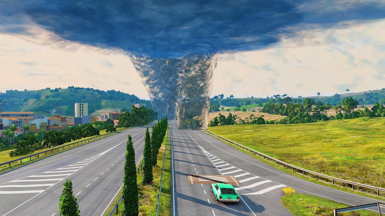 Mobil vs tornado #2 - BeamNG Drive
