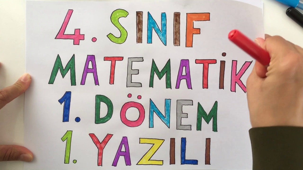4. Sınıf Matematik 1. Dönem 1. Yazılı