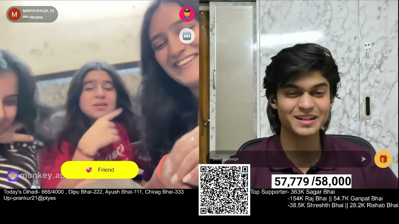 chit chat with cute baby girl 💗😍 on Monkey Chat @prankurv123 