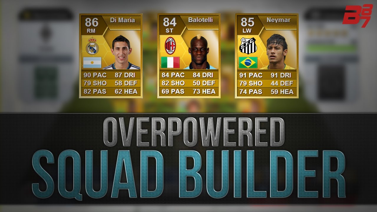 FIFA 13 Ultimate Team Squad Builder | 100K OVERPOWERED HYBRID w/ Neymar and Balotelli