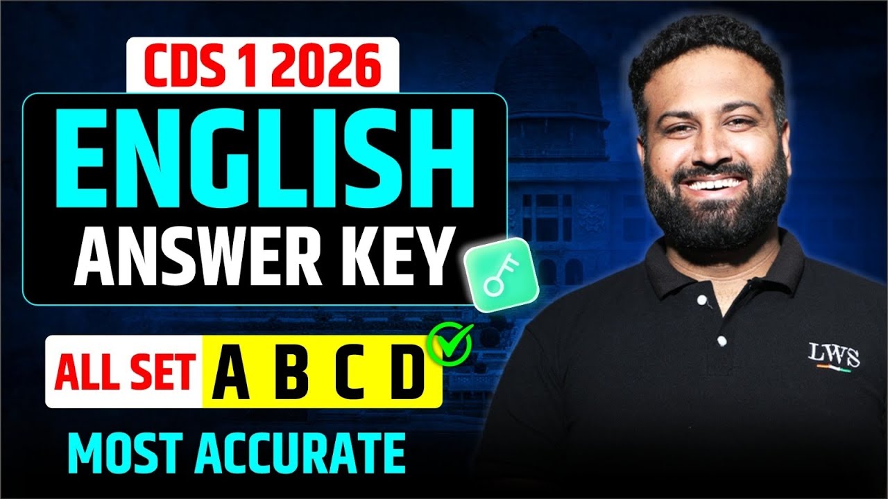 CDS 1 2026 English Answer Key 😳 Most Accurate- Check Your Answers (All Sets A B C D) | SSB Interview