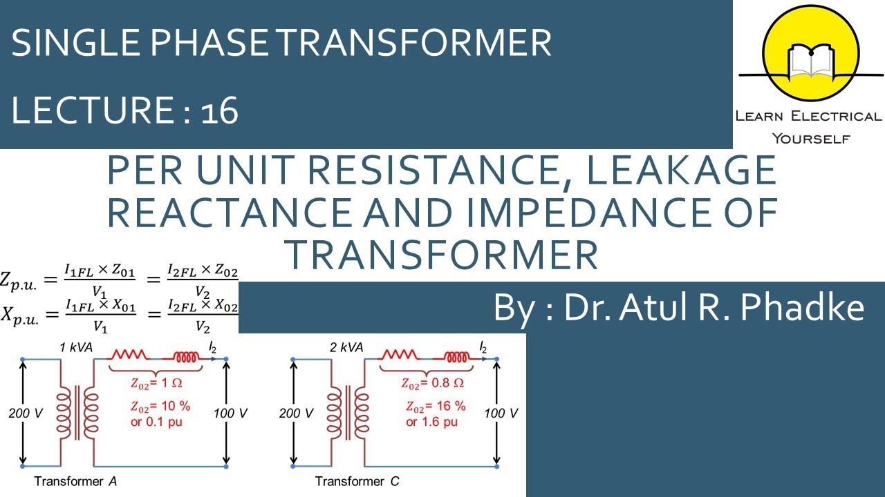 Per Unit Resistance, Reactance and Impedance of Transformer (16)