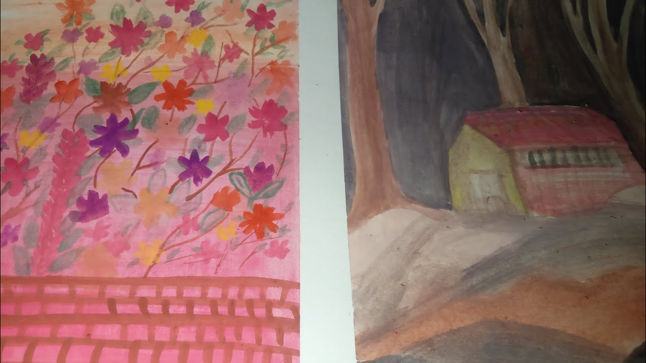 13-11-2022 DARK FOREST 🎨🖌️ FLOWERS 🌺 PAINTING LEARN ART WITH PARAS BALOUCH SUBSCRIBE 🔔 MY CHANNEL