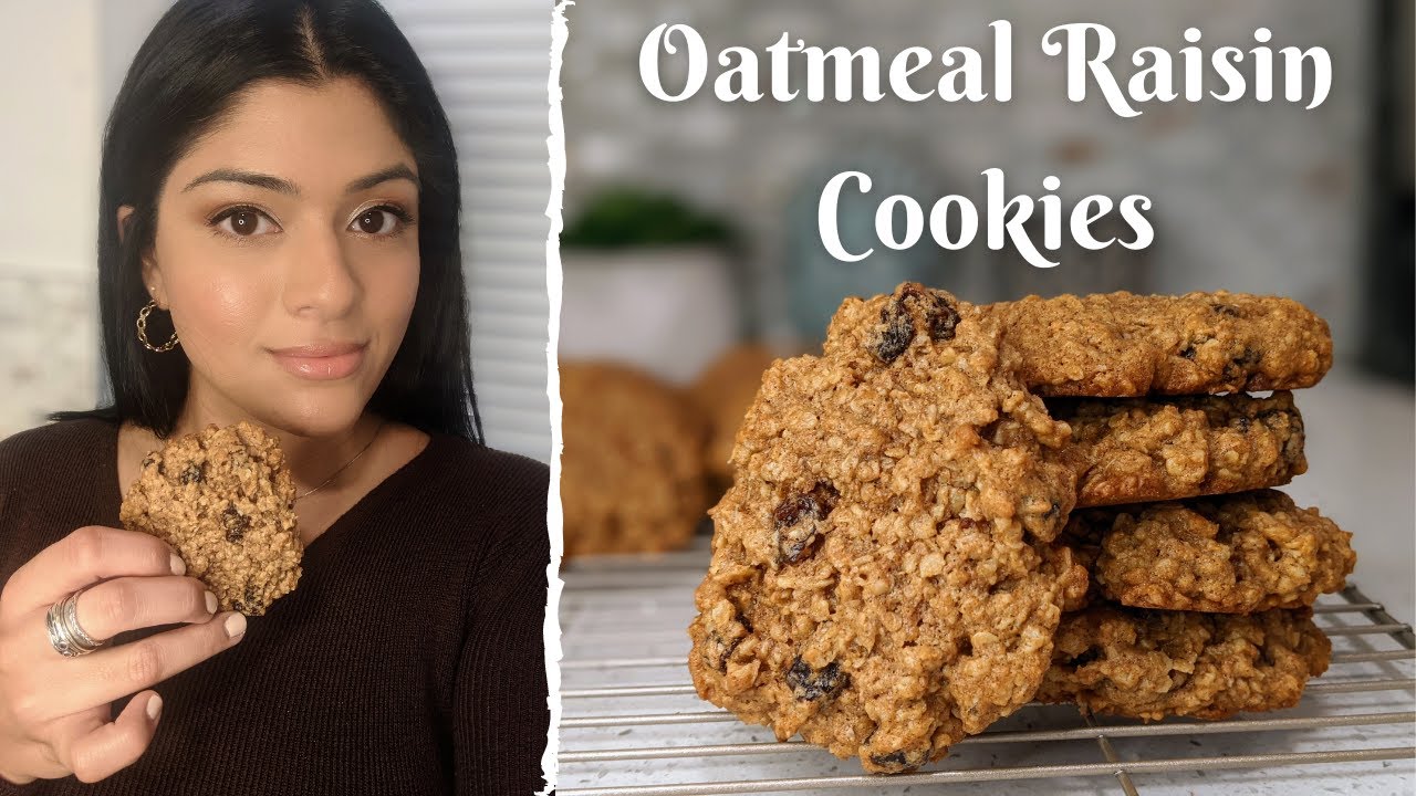 The BEST Soft & Chewy Oatmeal Raisin Cookie Recipe | Healthy Oatmeal Raisin Cookies