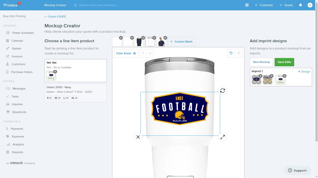 Adding Custom Products and Mockups to Printavo