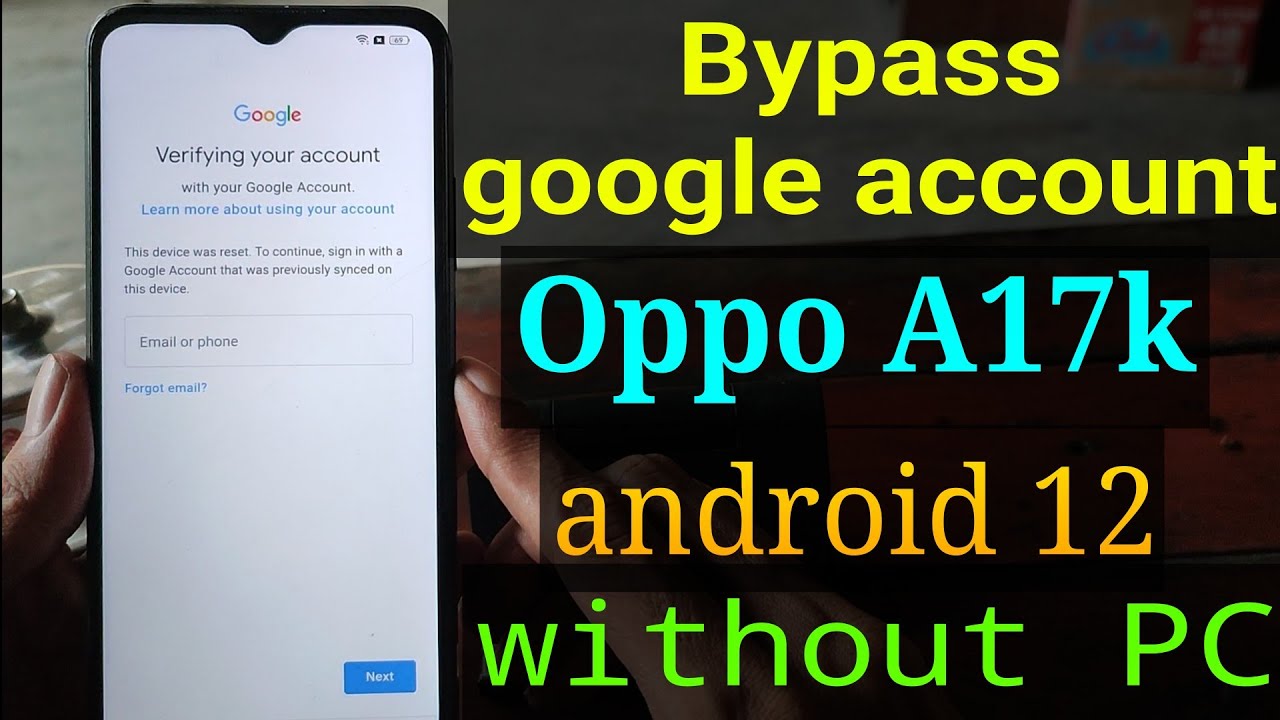 FRP Bypass Oppo A17k Without PC || Oppo A17k Google Account Bypass