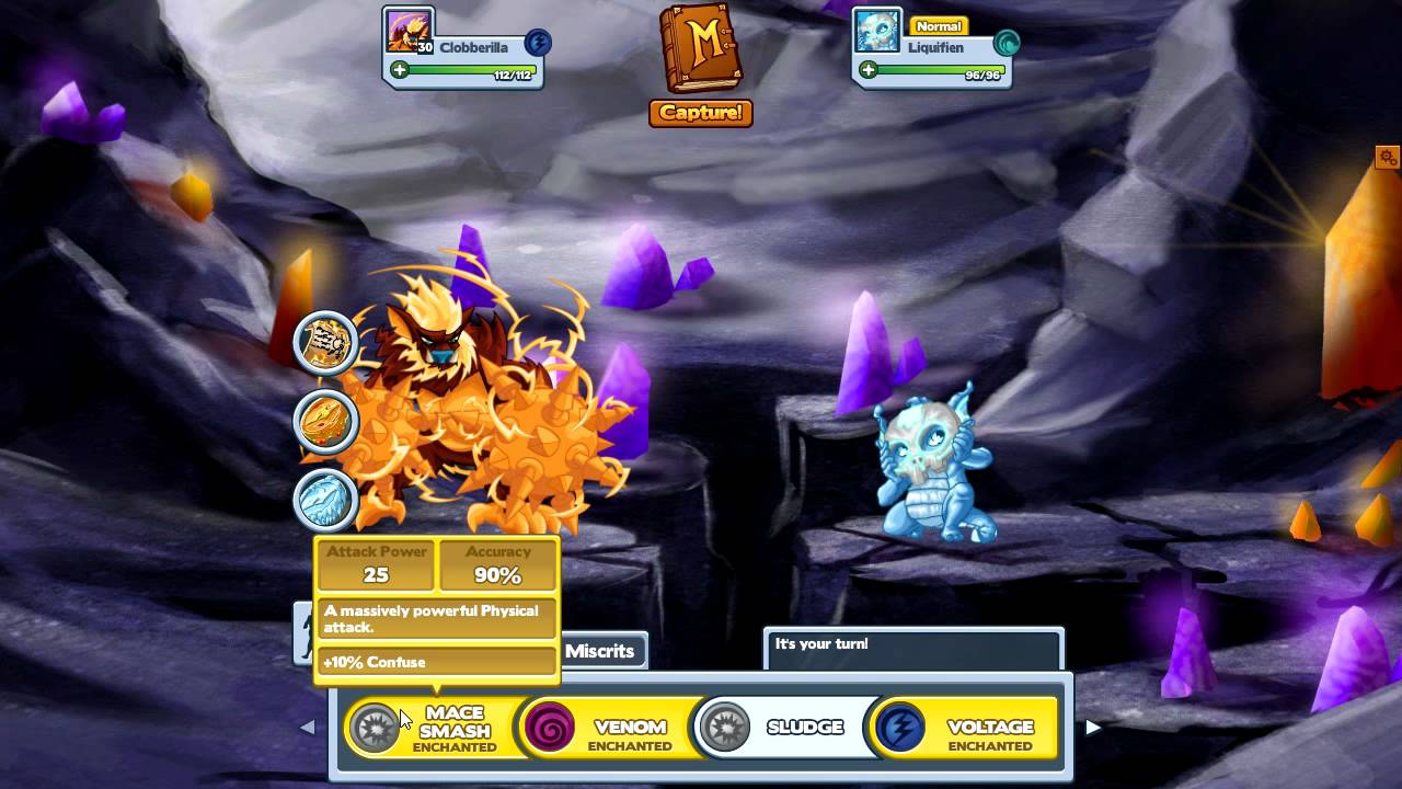 capturing liquifien the rare water miscrit in the moon of miscria hd