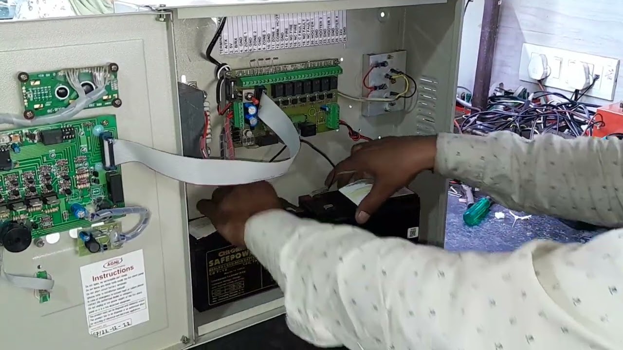 How to connect Battery in Fire Alarm Panel ?