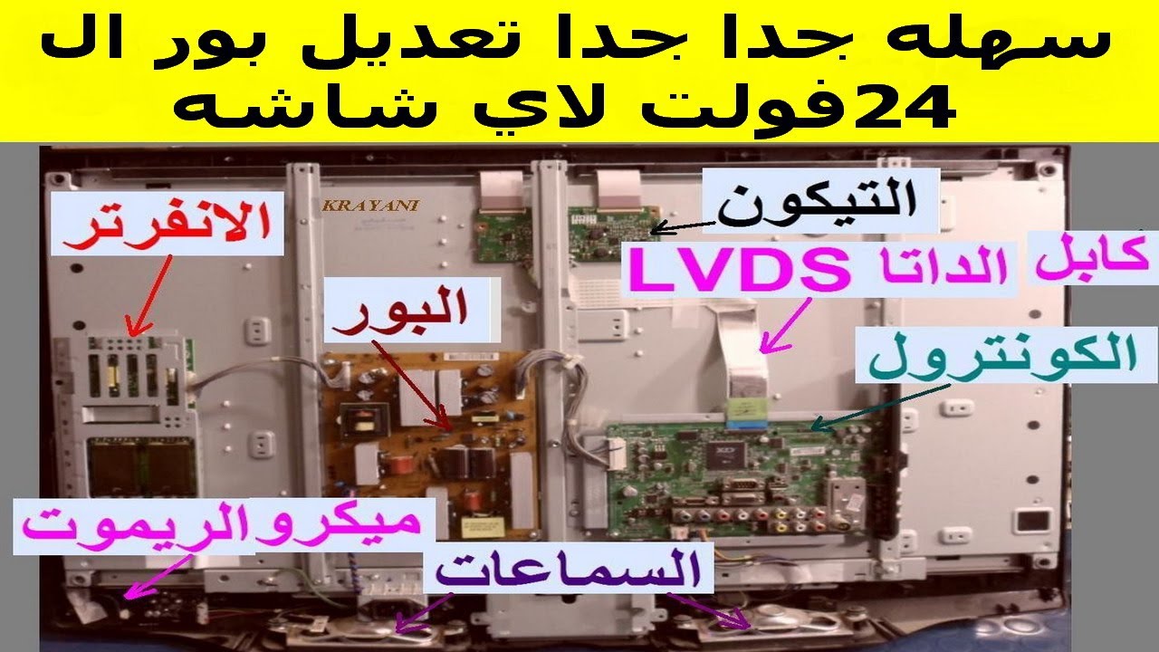كيف أعدل بوردة شاشة على اي شاشة...LCD..مع شرح مفصل