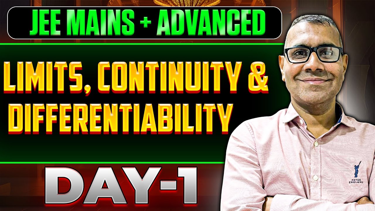 Day 1 | Complete Limits, Continuity & Differentiability for IIT JEE