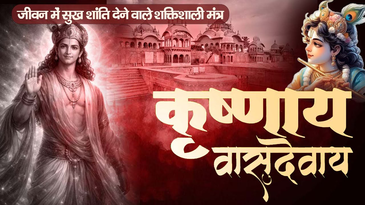 1 HOURS - कृष्ण मंत्र 108 बार | कृष्णाय वासुदेवाय | Krishnaya Vasudevaya | Powerful #krishnabhajan