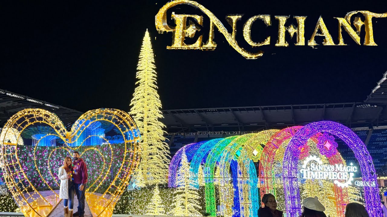 WE WENT TO THE WORLD'S LARGEST CHRISTMAS LIGHT MAZE | ENCHANT | A WINTER WONDERLAND SO MAGICAL !