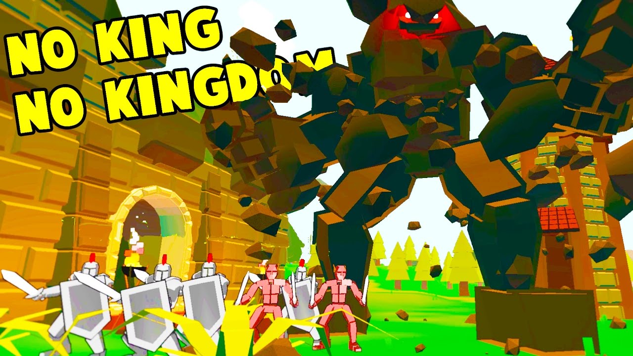 WE TOOK CONTROL OF A GIANT ROCK GOLEM! Boss vs Kingdom Fight - No King No Kingdom Gameplay Part 2