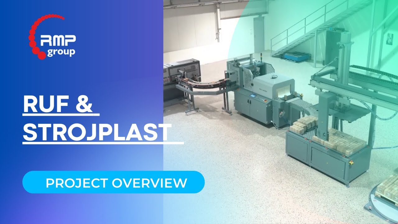 Hibrid packaging and palletising sistem on a RUF press