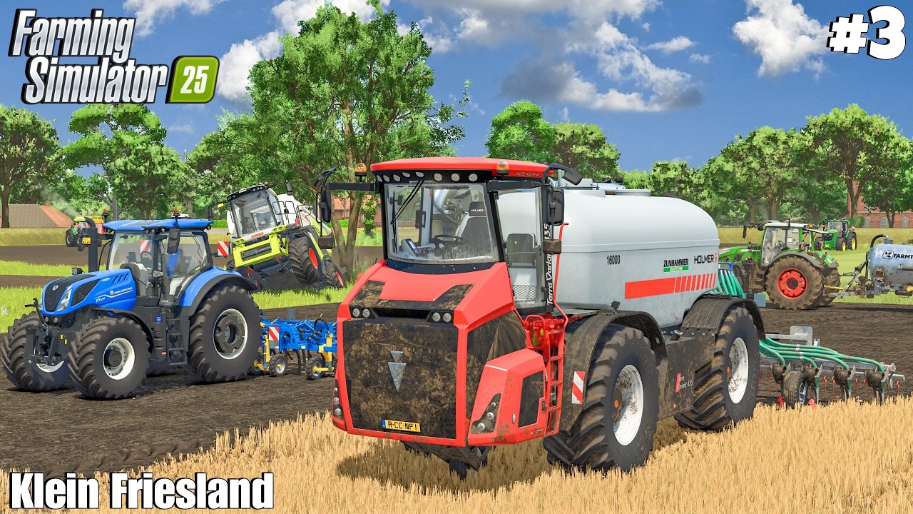 Spreading Slurry & Cultivating with New Holland | Klein Friesland | Farming Simulator 25