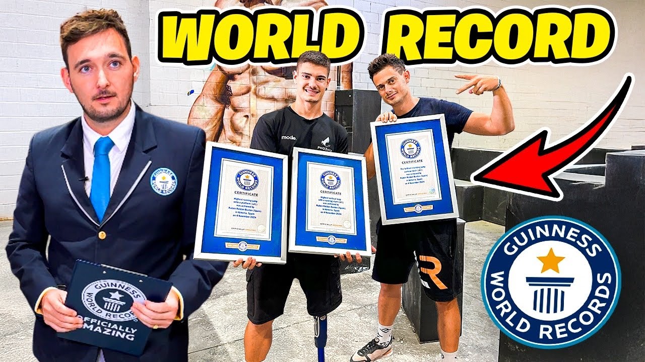 SUPERANDO 3 RECORD GUINESS de PARKOUR en el gimnasio ÁLEX SEGURA LR