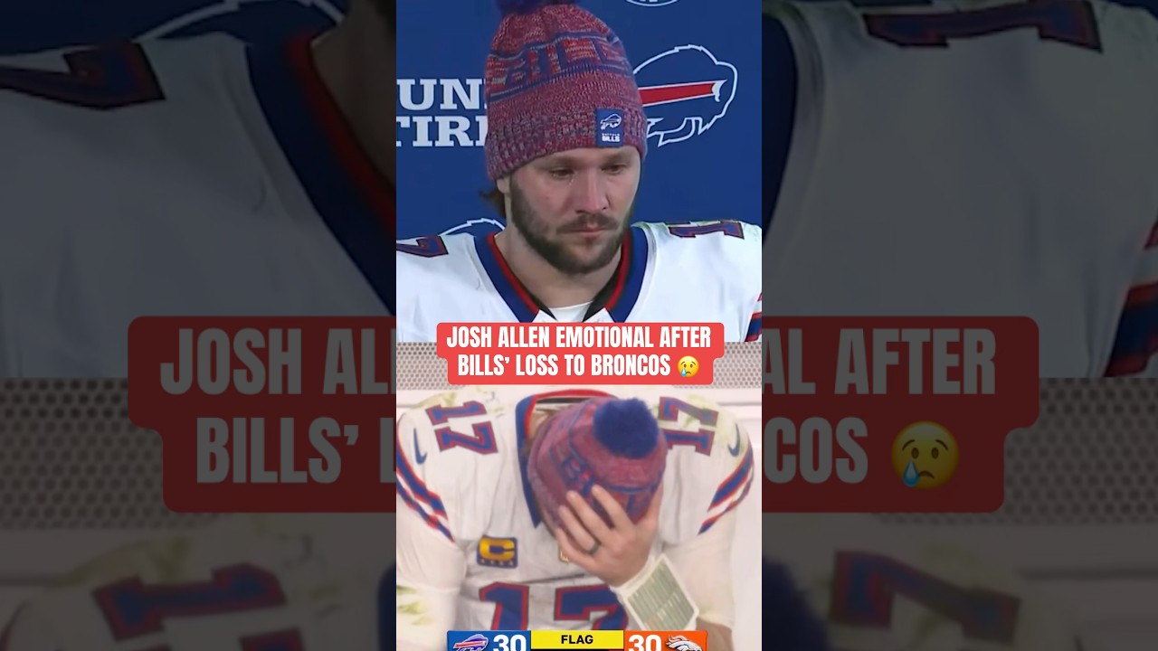 Josh Allen in tears after Bills loss 😢