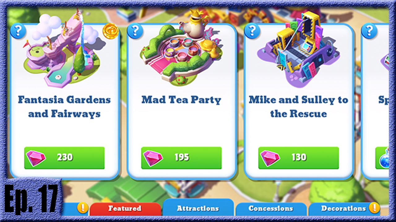 NEW CHARACTERS AND BUYING EVERY GEM ATTRACTION! - Disney Magic Kingdoms Gameplay - Ep. 17