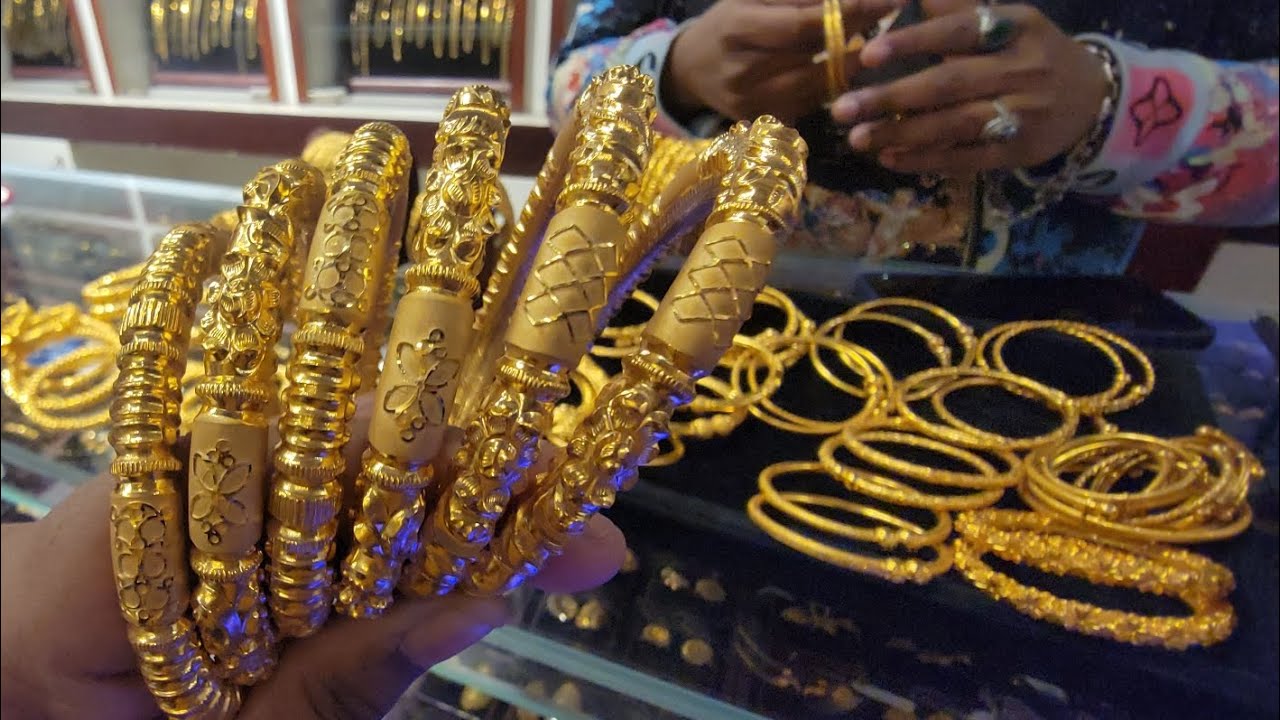 সোনার ৪ আনা + ফাঁপা বালা চুড়ি দি নিউ হ্যাভেন জুয়েলার্স মিরপুর ১/Gold Bangles