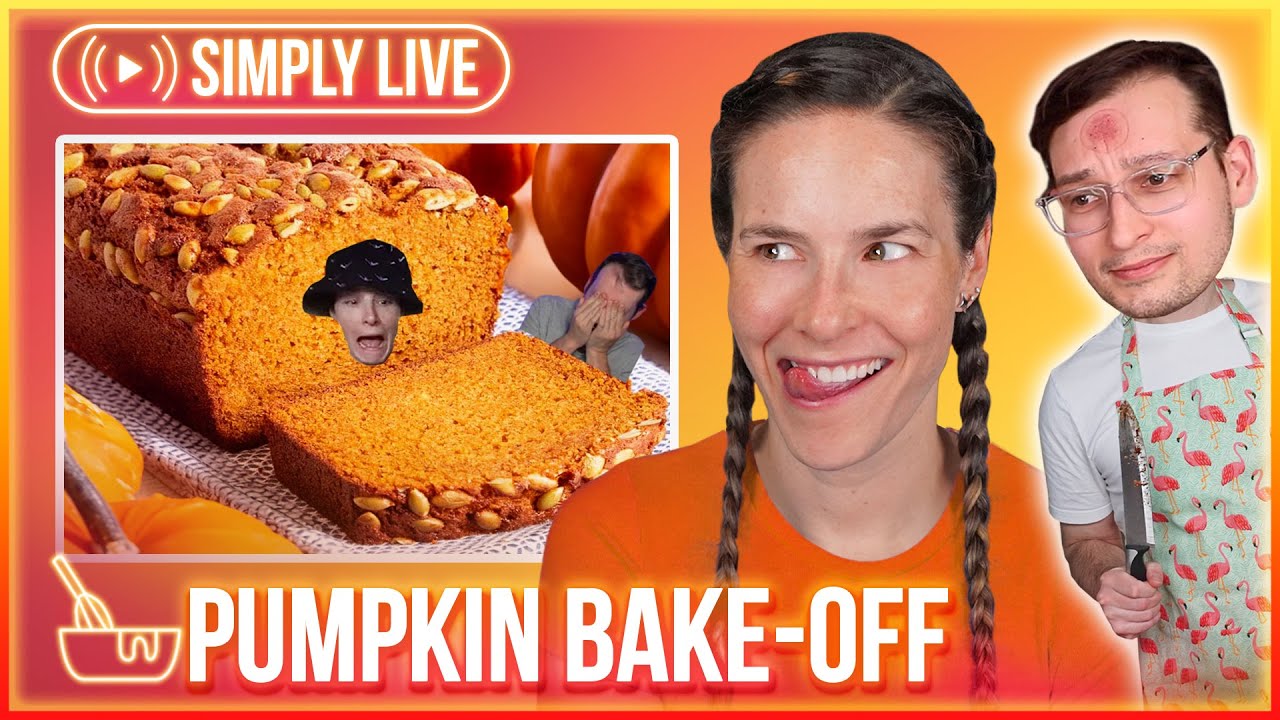Pumpkin Muffin Bake-Off 🎃 🔴LIVE - Simplybakelogical