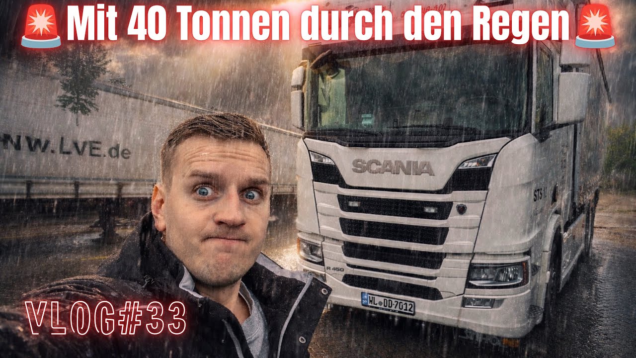 40 Tonnen im Regen🌧️ 580 km A2 & Bundeswehr | LKW-Vlog 33