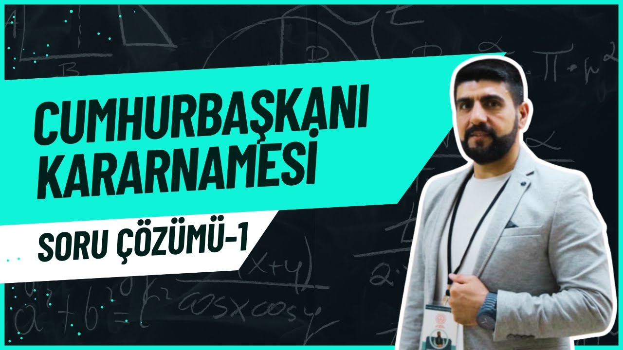 1 NOLU CUMHURBAŞKANLIĞI KARARNAMESİ | 20 SORU ÇÖZÜMÜ -1| EKYS AGS KPSS | KARABULUT HOCA