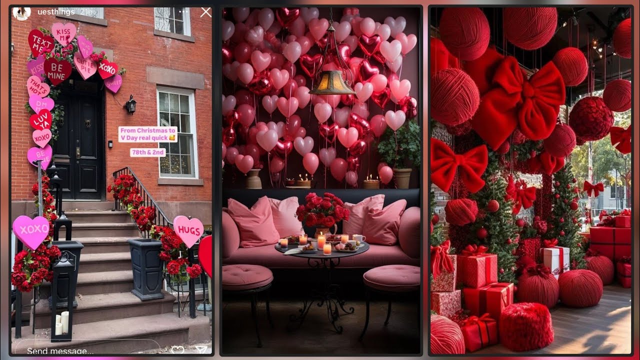 Elegant Valentine’s Day Table Centerpiece Decor for a Romantic Dinner Setup