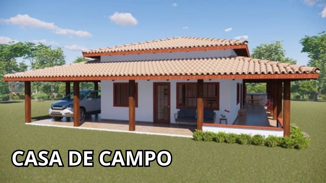 15 MODELOS DE CASAS DE CAMPO SIMPLES | Fachadas de Casas de Campo com Varanda | Casa de Campo 2025