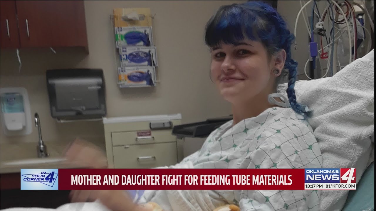 Mother and daughter fight for feeding tube materials