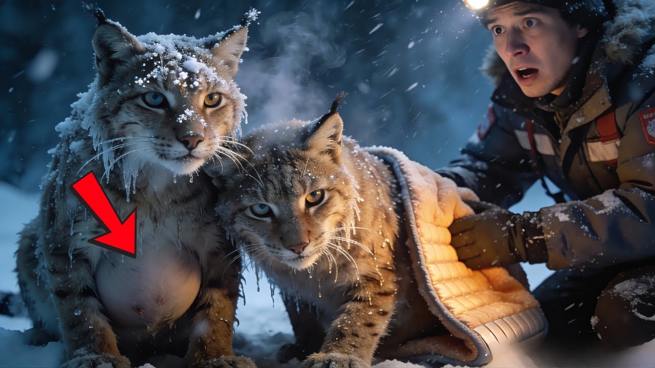 Two Bobcats Were Found Freezing in a Snowstorm—One Was Pregnant, Look Who Came to the Rescue!