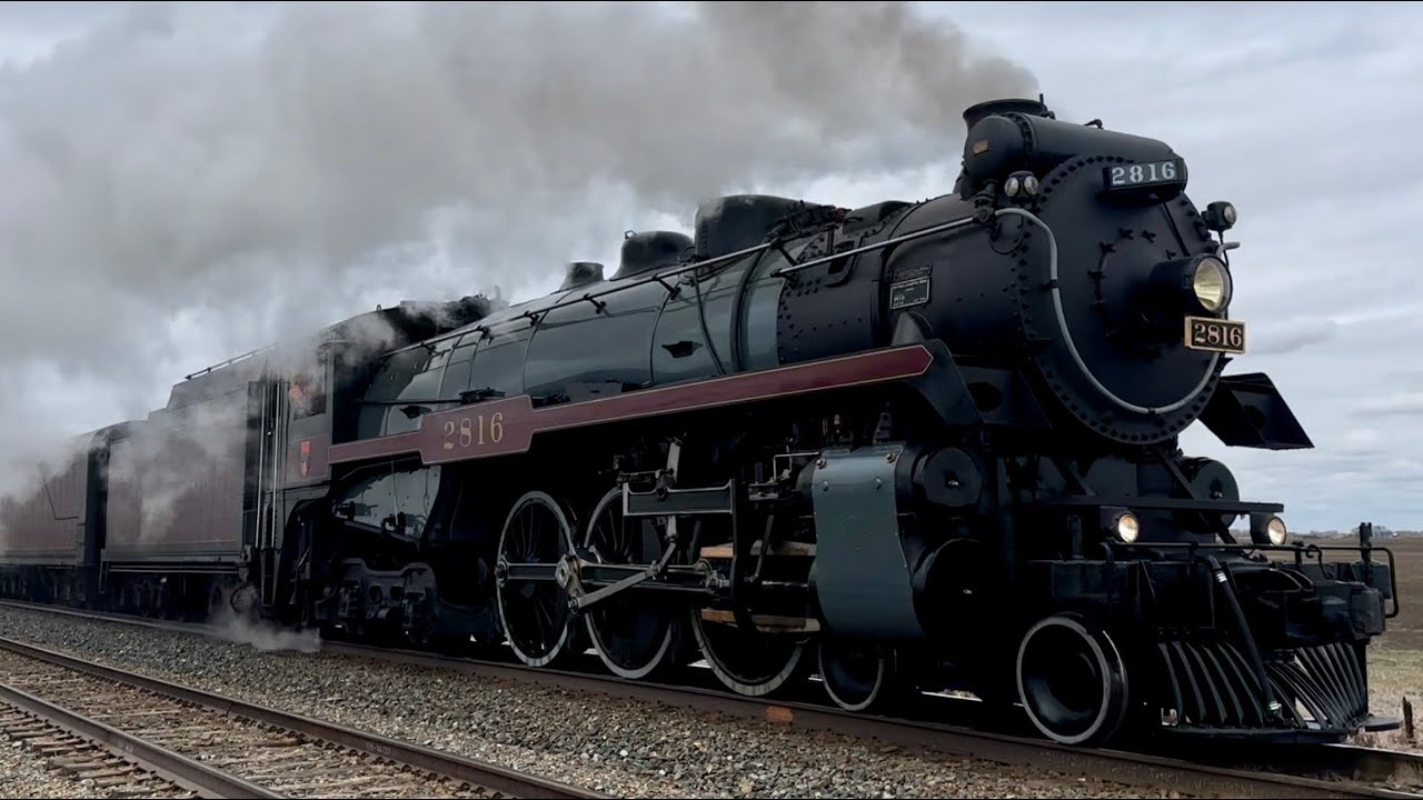 CP 2816 The Empress - Final Spike Tour - Live Steam  - 40B - CPKC Brooks Sub - 4/26/24
