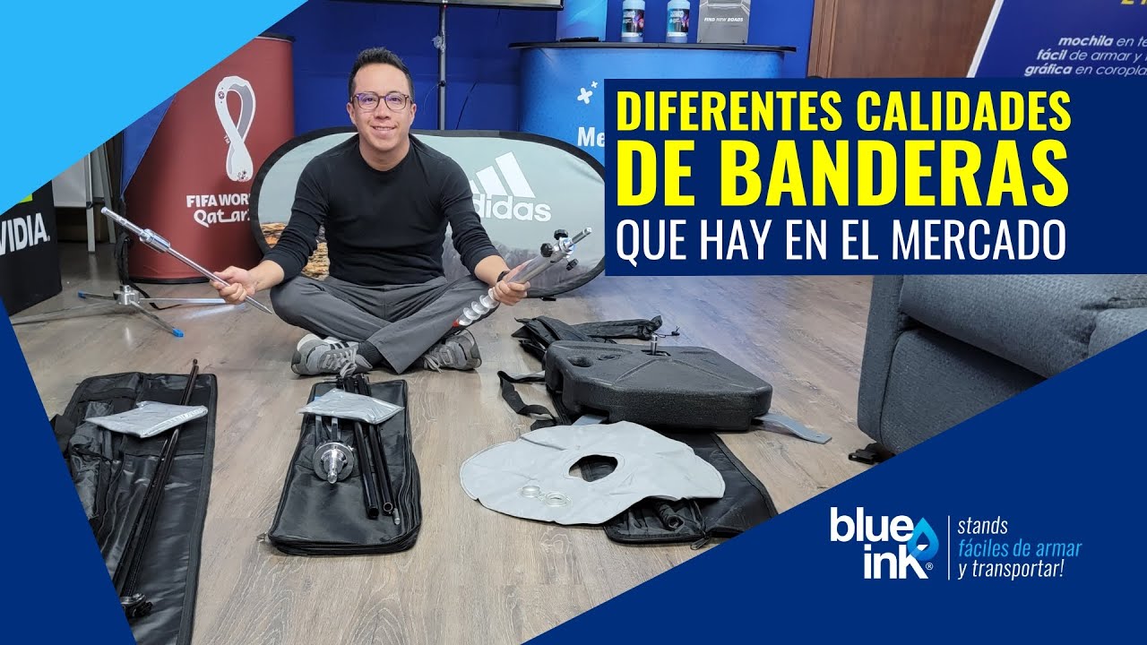 Calidades Banderas Publicitarias | Flying Banners | Blueink Stands