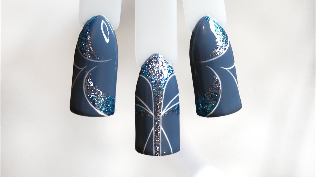 GLITTER nail designs 💙