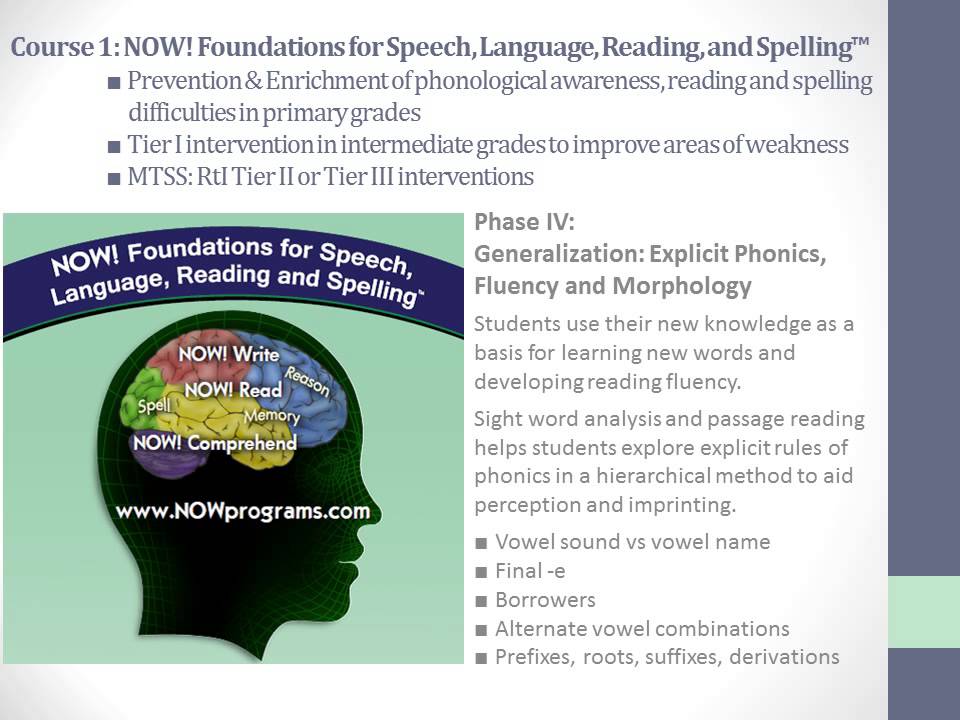 NOW! Programs - An Overview - Dyslexia - Dyscalculia - Writing - Memory; Science NOT weak strategies