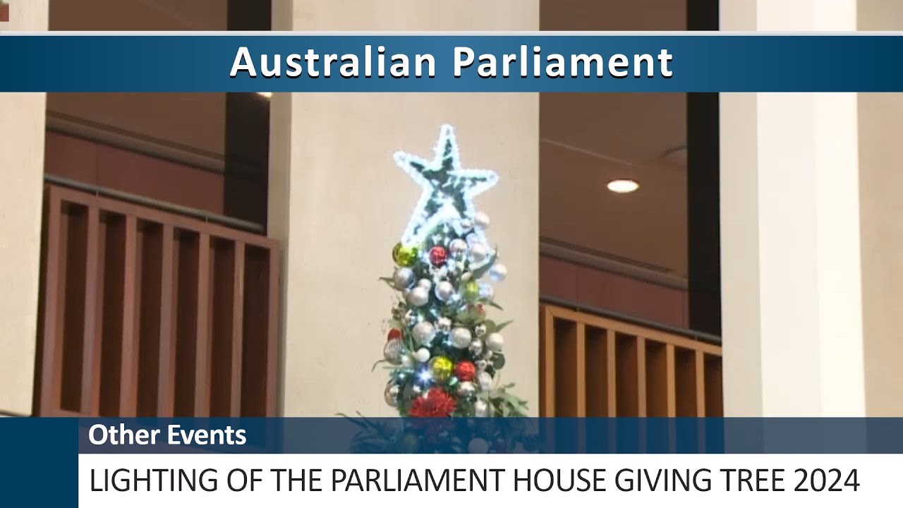 Lighting of the Parliament House Christmas Giving Tree 2024