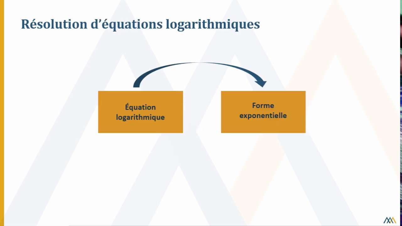 Résolution d'équations logarithmiques