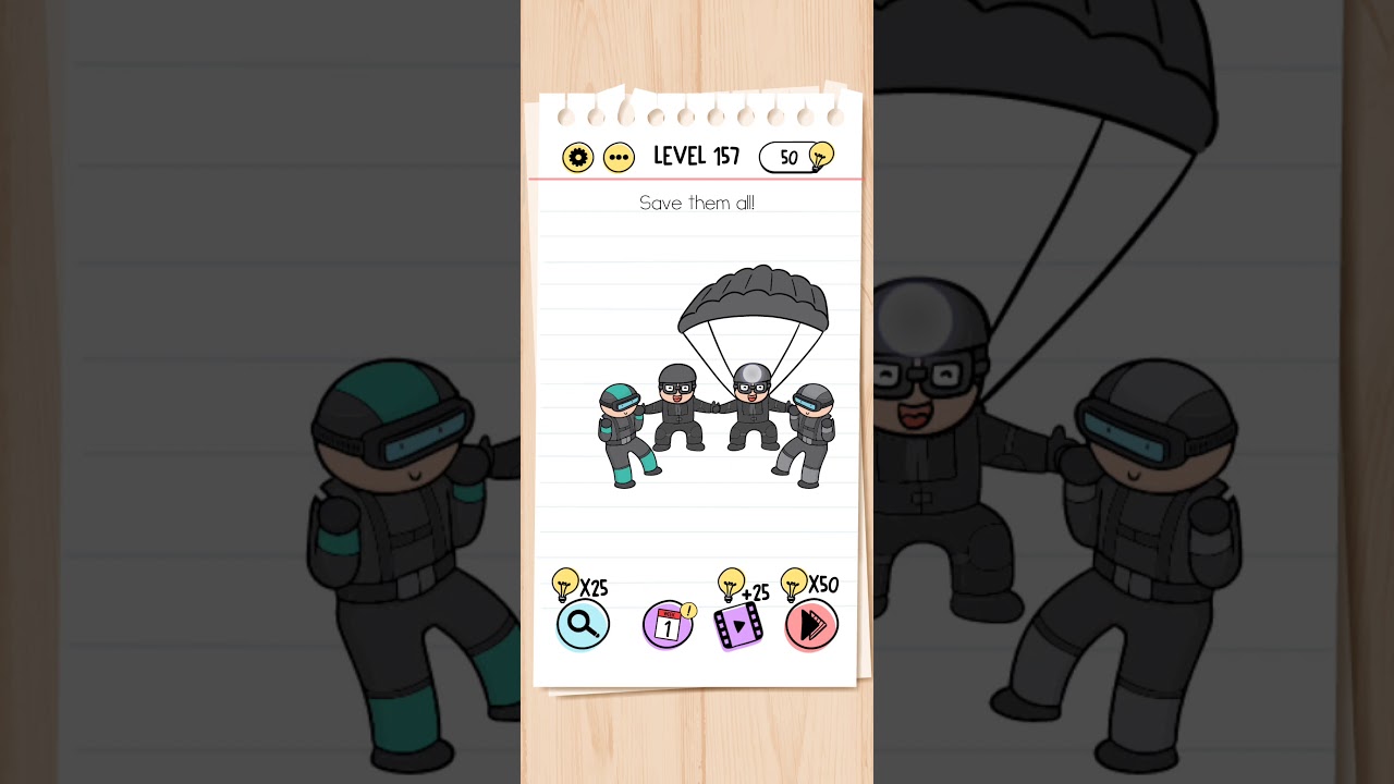 Brain Test Level 157 Save them all