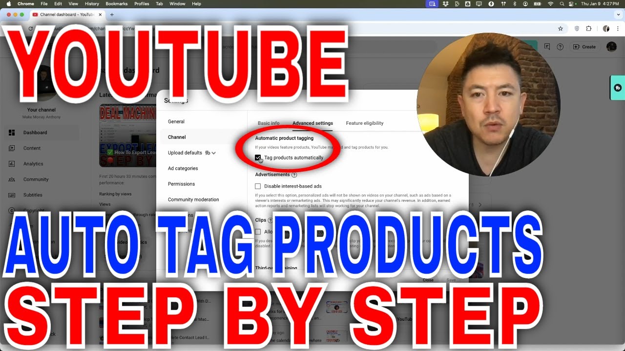 ✅ Как автоматически помечать партнерские продукты YouTube Shopping 🔴