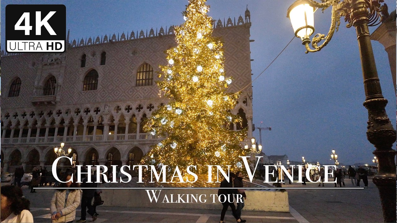 Christmas in magnificent Venice 2024 - Evening walking tour 4k