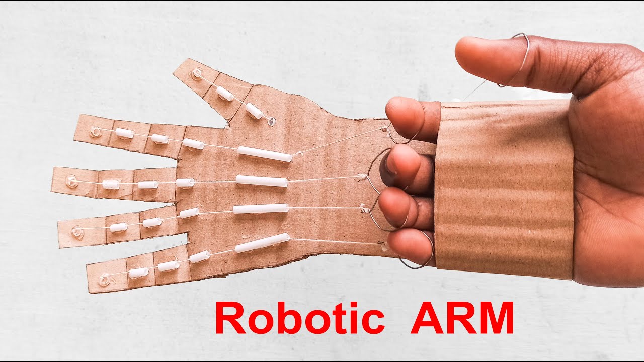 How To Make Robotic Arm With Cardboard, Science Projects Robot Hand