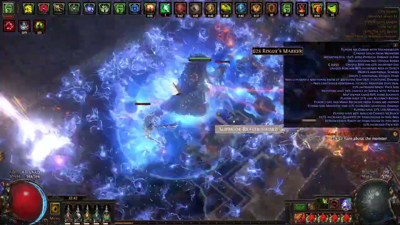 PoE 3.17 Self Chill Soulthirst Chaos Spark 1min T16 maps