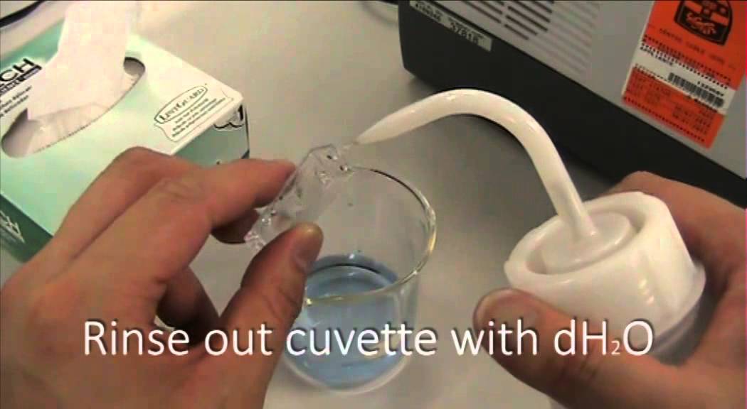 Using a Shimadzu spectrophotometer