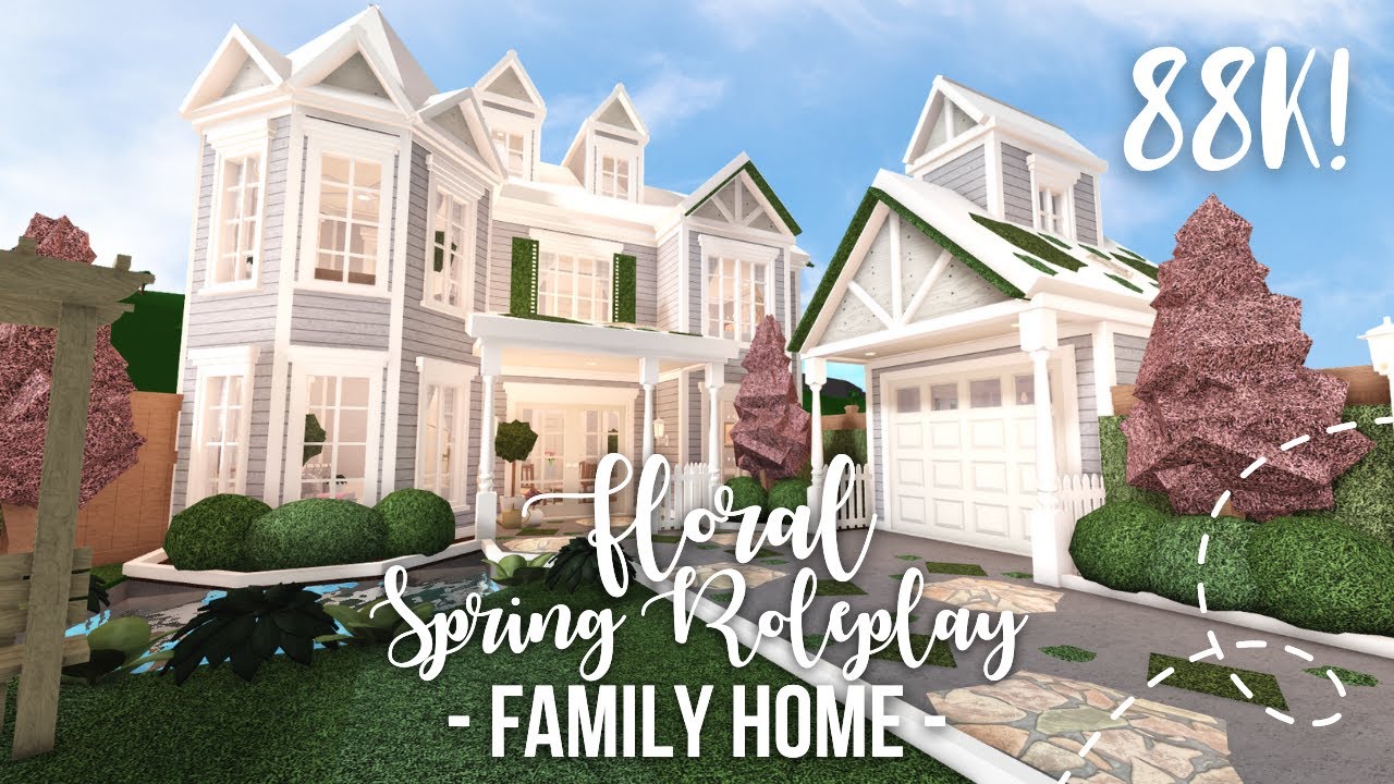 Floral Spring Two-Story Family Roleplay Home Speedbuild and Tour - iTapixca Builds