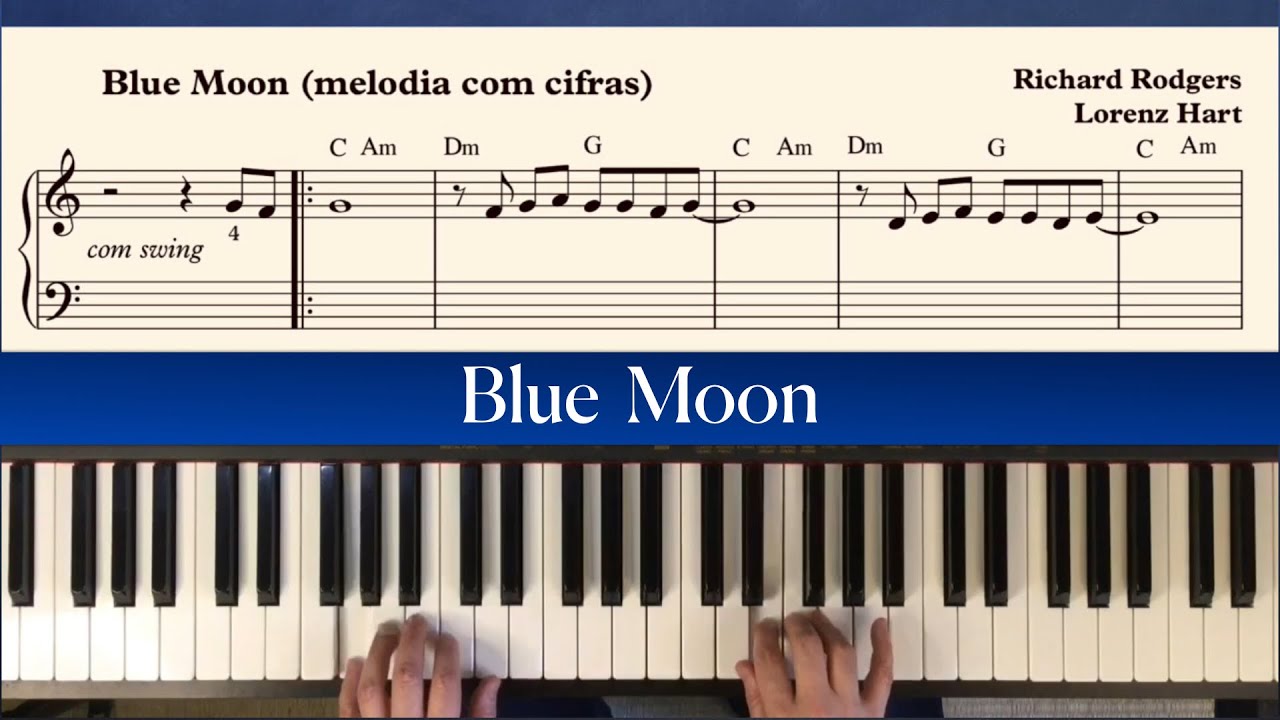 Blue Moon (1) estudo para piano - leitura com cifras