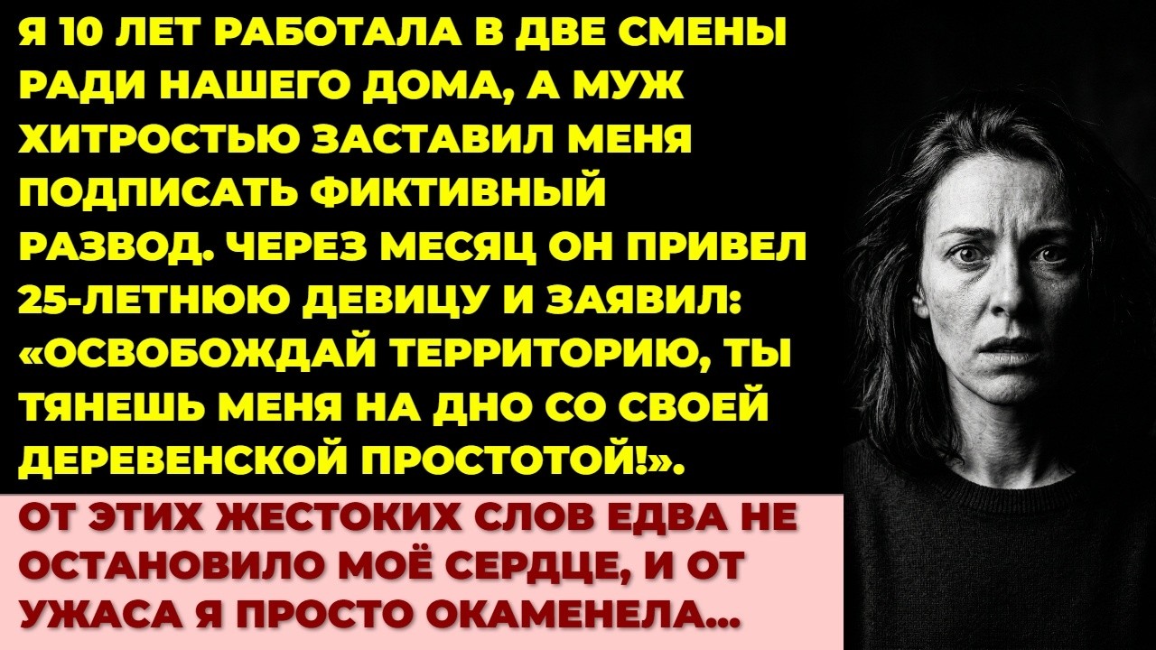 10 лет пахала в 2 смены — а муж выгнал меня ради 25-летней! Но суд лишил его всего…