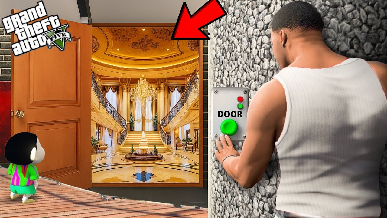 Franklin Found New House Inside His House in GTA 5 | SHINCHAN and CHOP