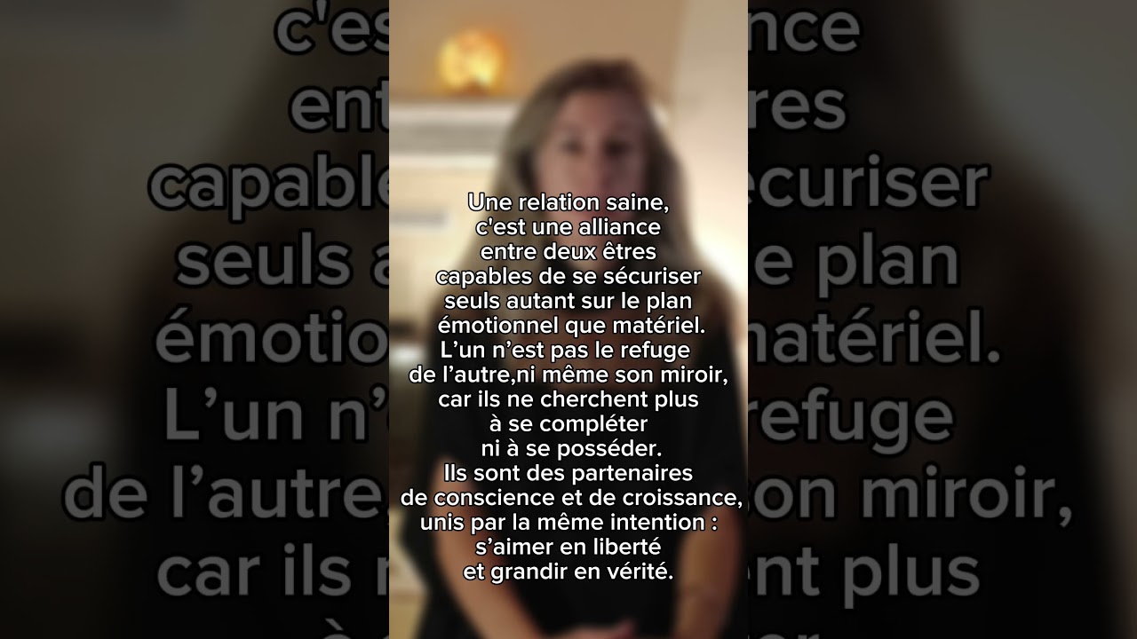 Une relation amoureuse saine c'est... #amourconscient #relationtoxique #relationsaine