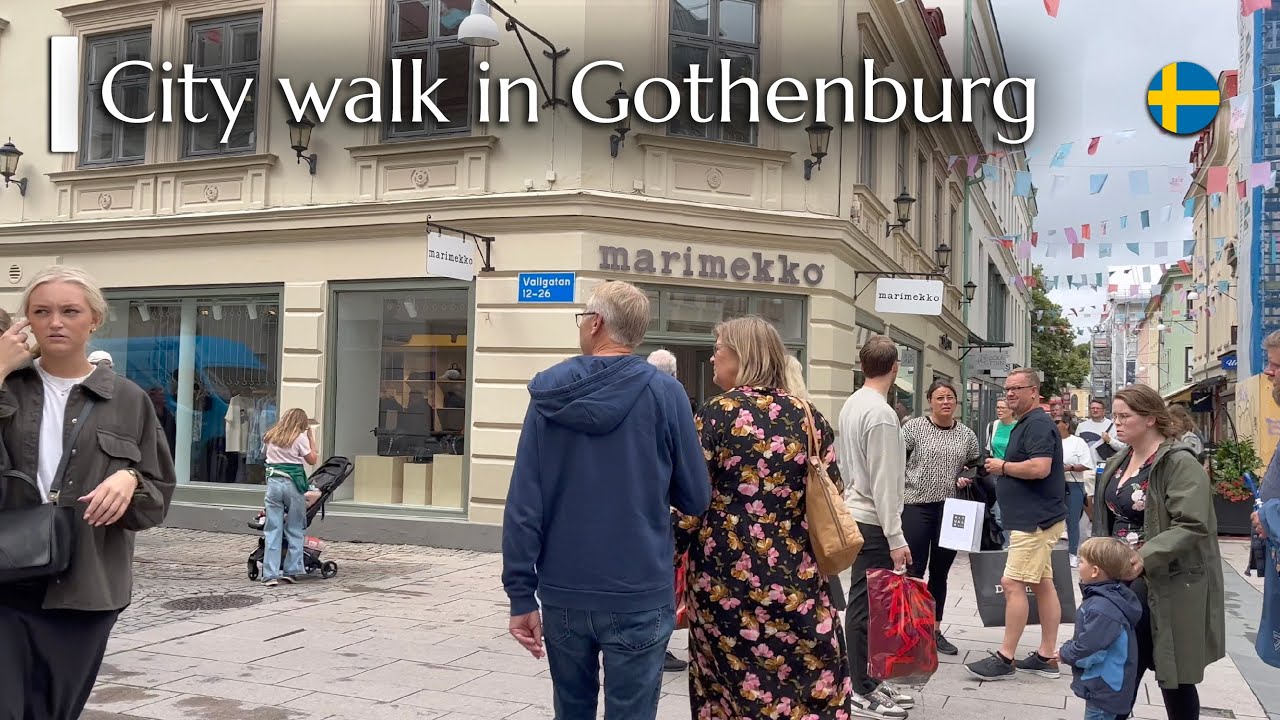 Gothenburg City Walk: Discovering the City Parks and streets in 4k